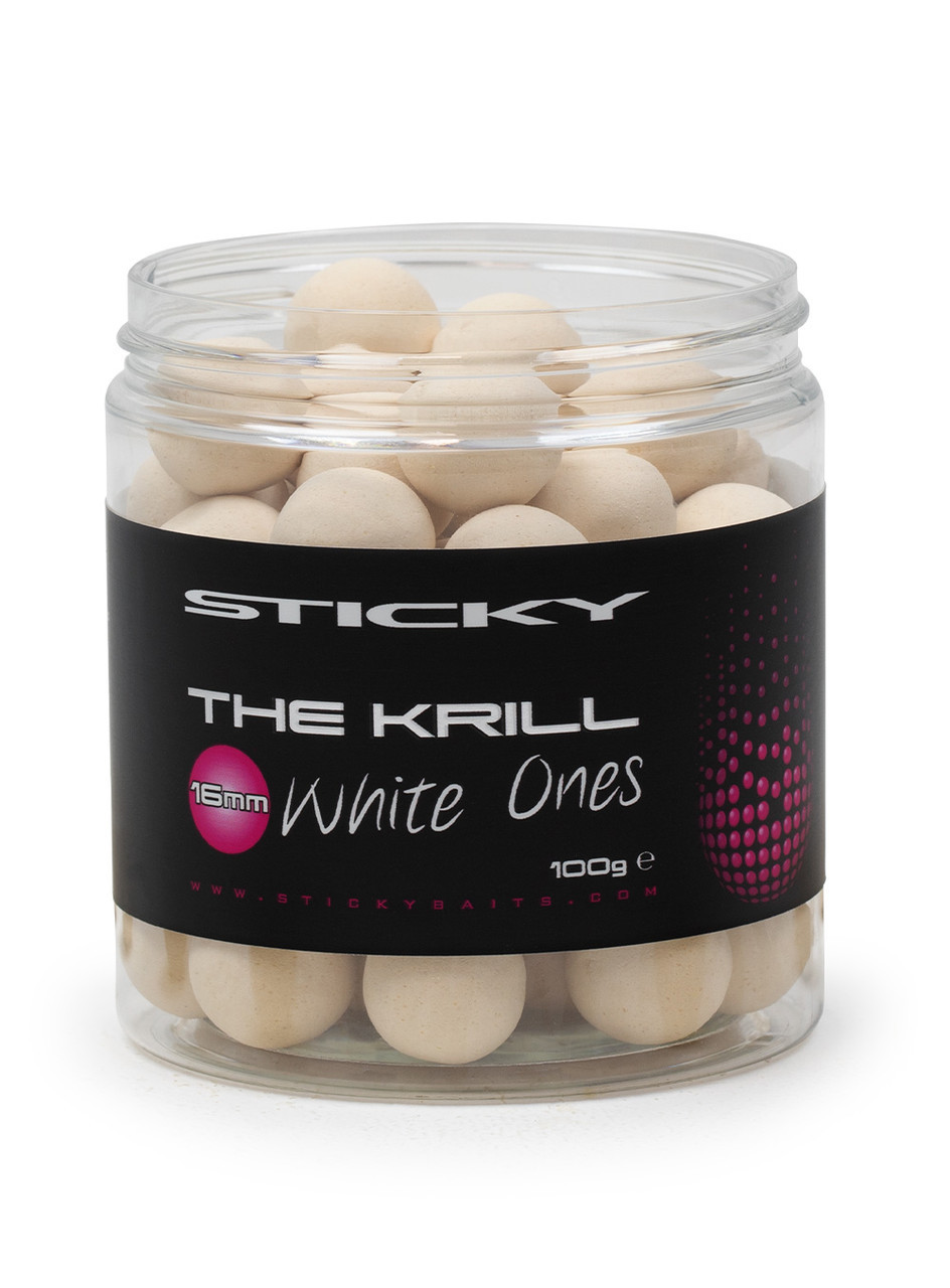 Поп ап-бойли Sticky baits THE KRILL WHITE POP — UPS 12 mm