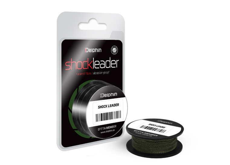 Шок лідер Delphin SHOCK Leader 20м Зелений 0.24 мм 35lbs