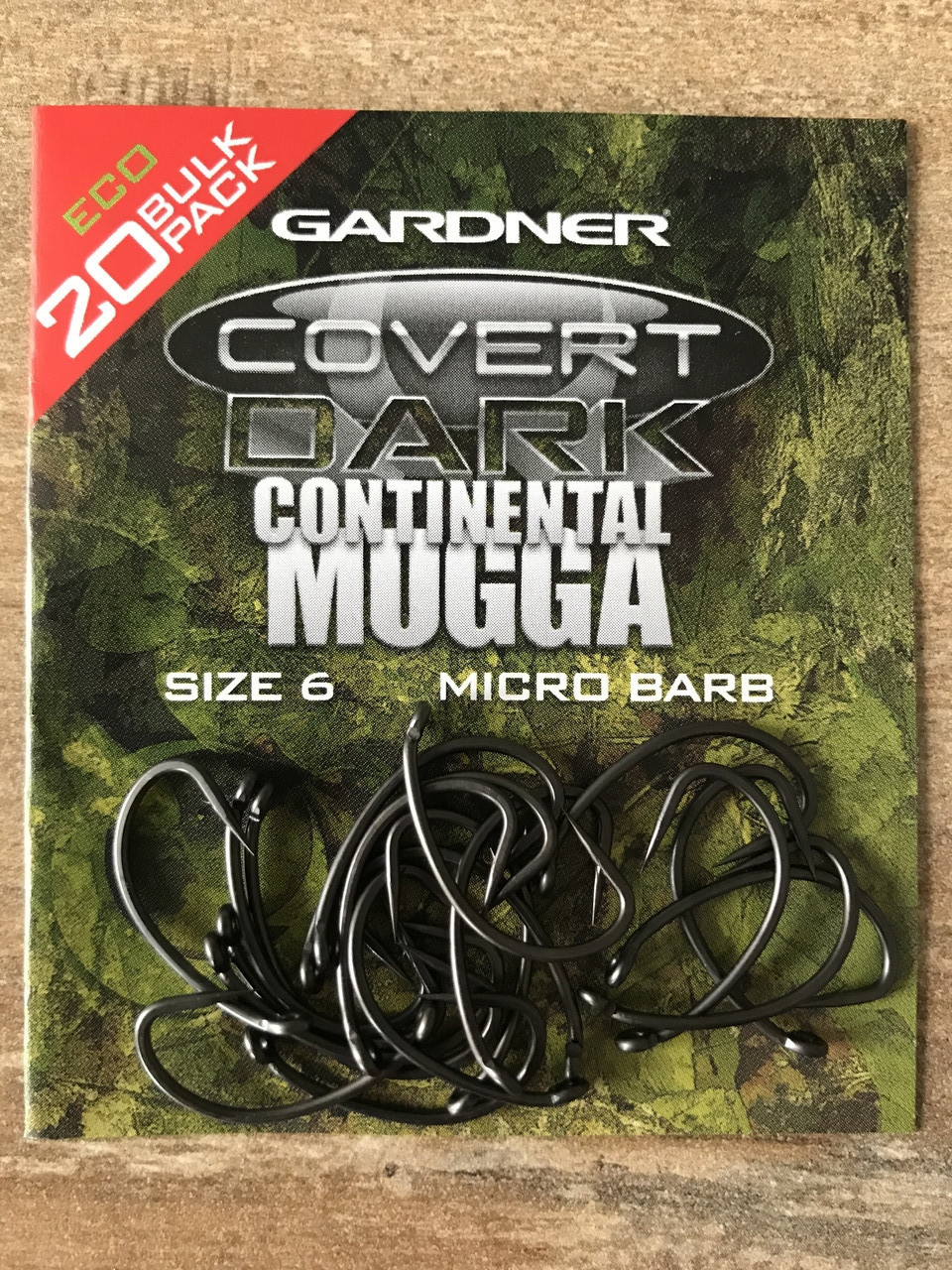 Гачок короповий Gardner Covert Dark Mugga hooks barbed 20шт SIZE 6