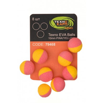 Насадка для Zig-Rig Texno EVA Balls pink/yellow 10 mm