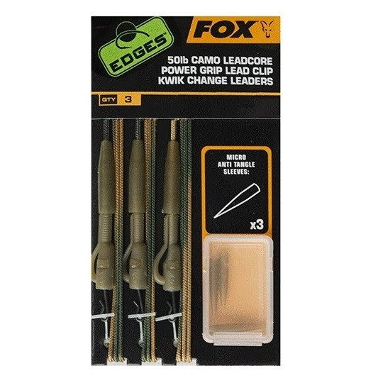 Лідкор готовий із безпечною кліпсою Fox Edges Camo Leadcore 75cm 50LB