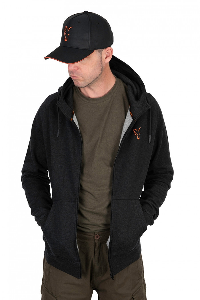 Толстовка Fox Collection Lightweight Hoody Black Marl Orange Logo L