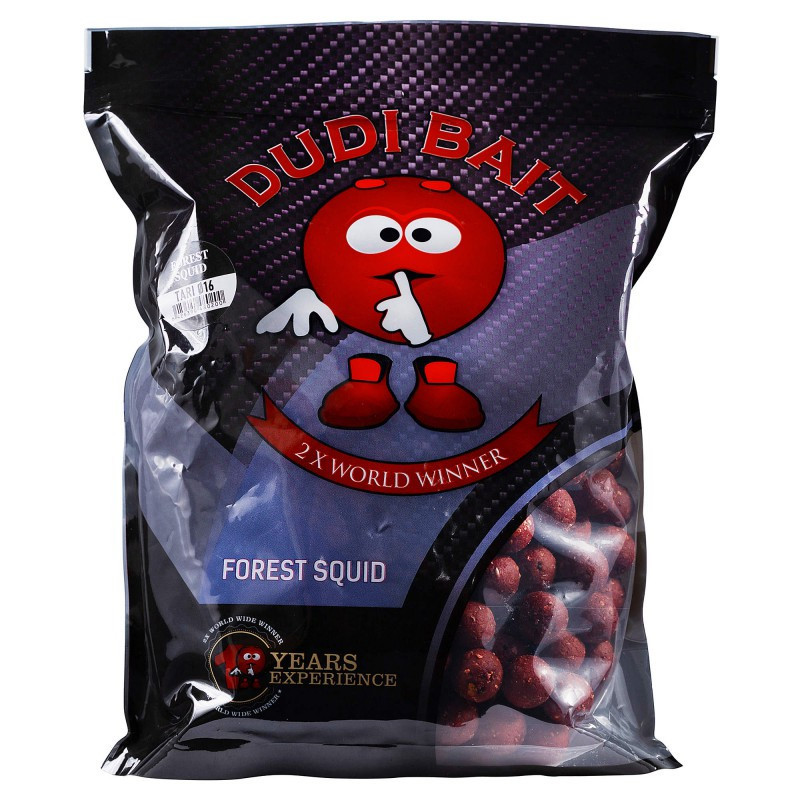 Бойли варені Dudi Bait Boilies Forest Squid Tari 16мм 1kg
