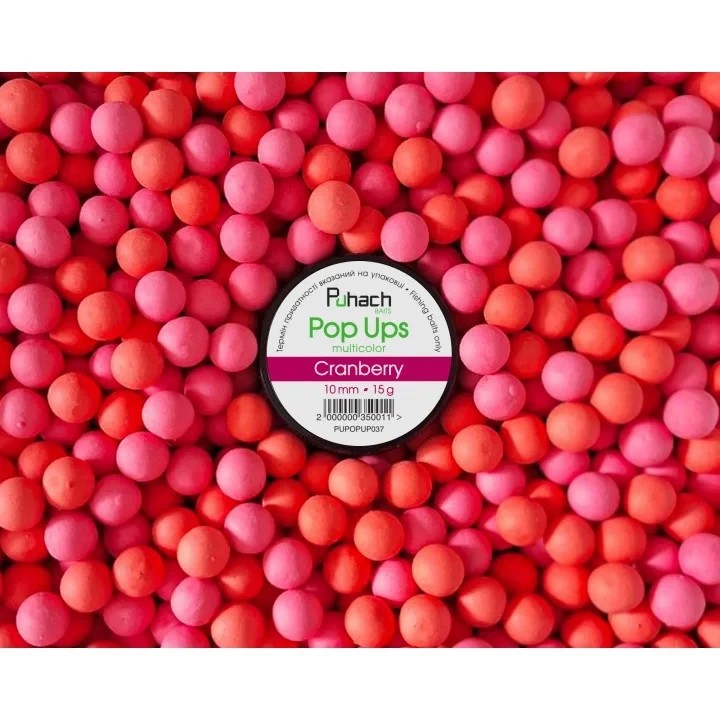 Поп ап Puhach Baits Pop Ups 10 mm Multicolor Cranberry (Журавлина)