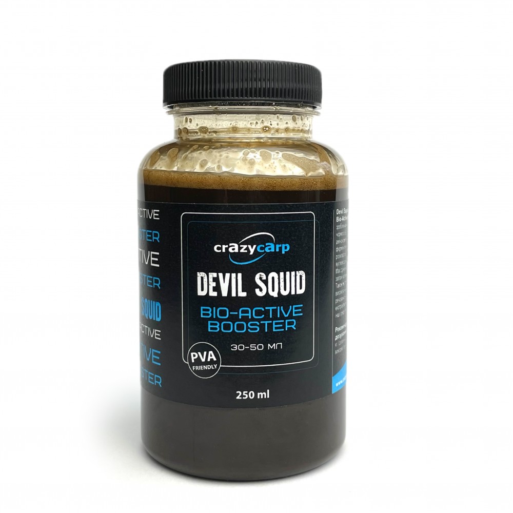 Ліквід Booster Crazy carp Devil Squid Bio-Active Booster 500 мл