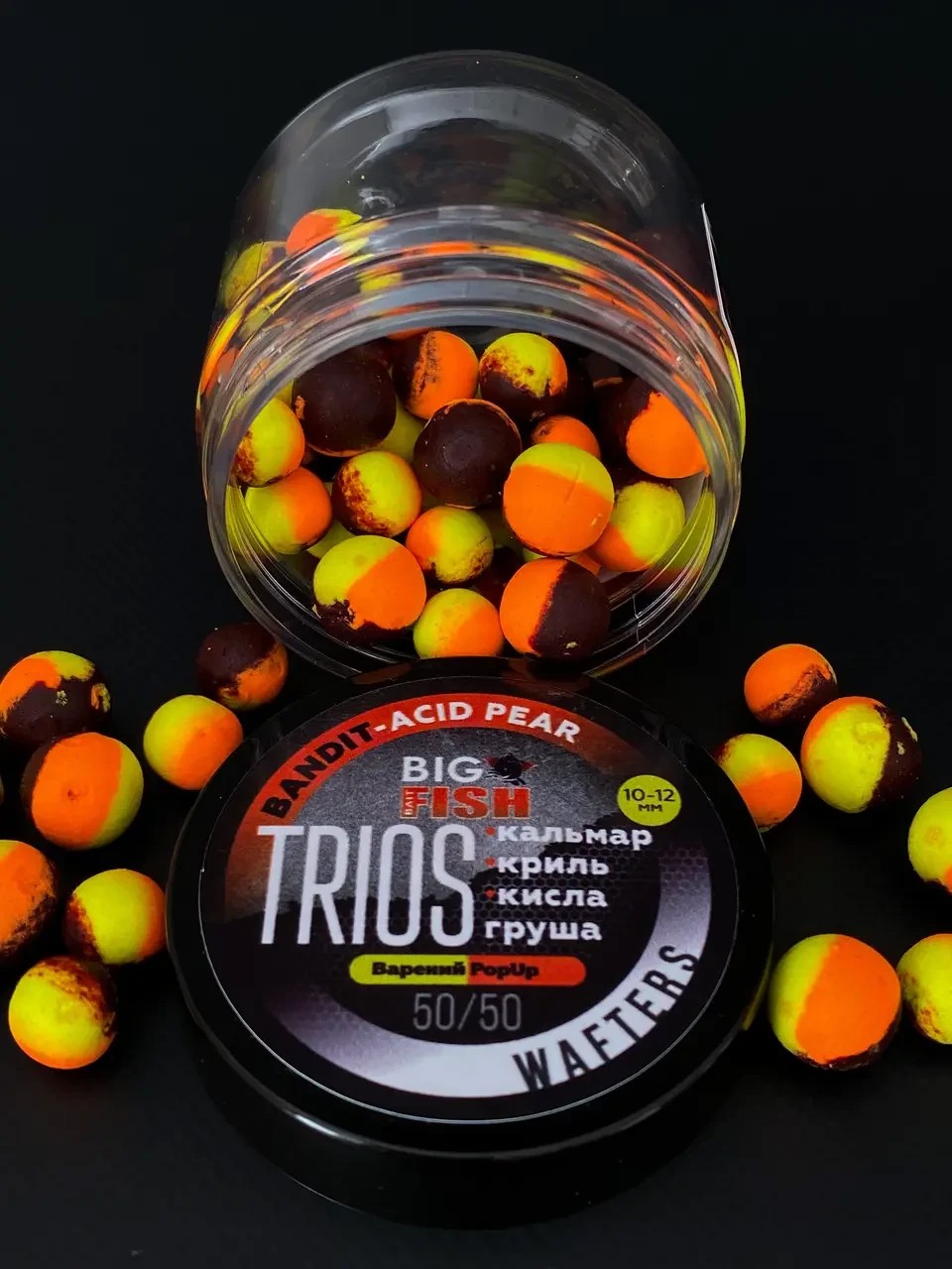 Вафтерс TRIOS Bandit Acid Pear кальмар, криль, кисла груша 10-12 mm