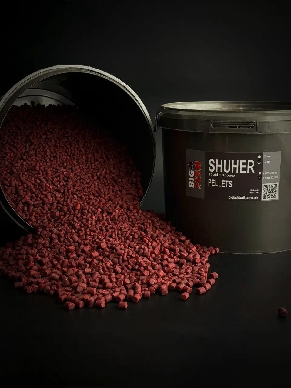Пелетс Big fish Shuher Squid Scopex Premium Pellets мікс 4-6мм відро 2,5 кг