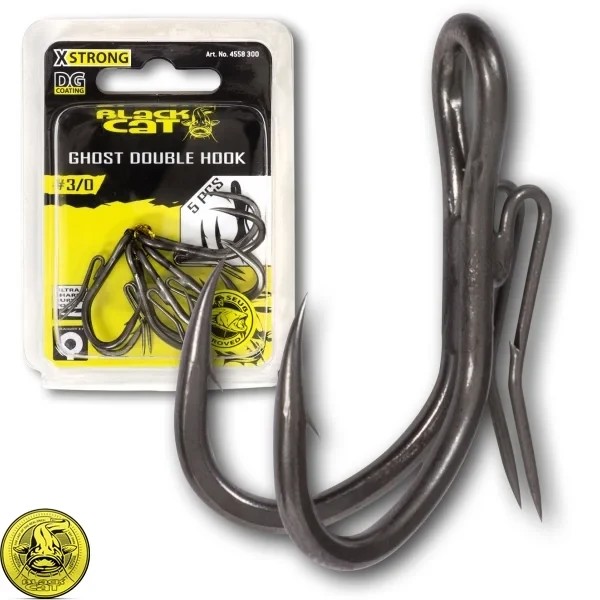 Гачки на сома Black Cat Ghost Double Hook DG coating 6/0