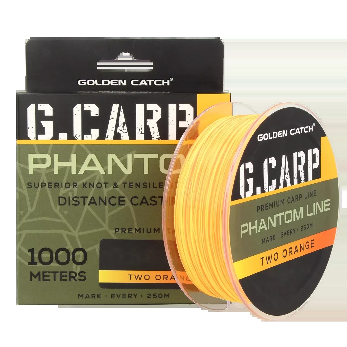 Волосінь Golden Catch G.Carp Phantom Line 1000 м Two Orange 0.26 mm 4.4 kg