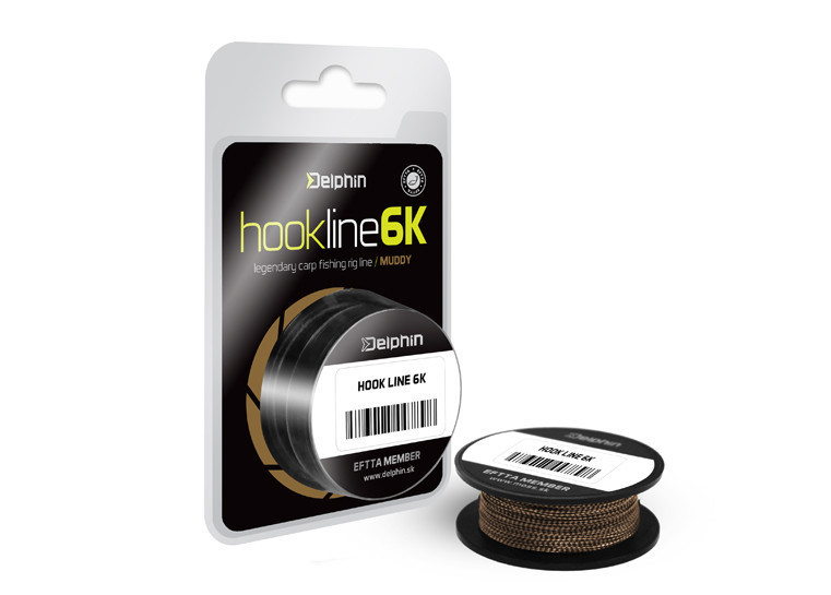 Повідцевий матеріал Delphin HOOKLINE 6K 20m бруд 15Lb