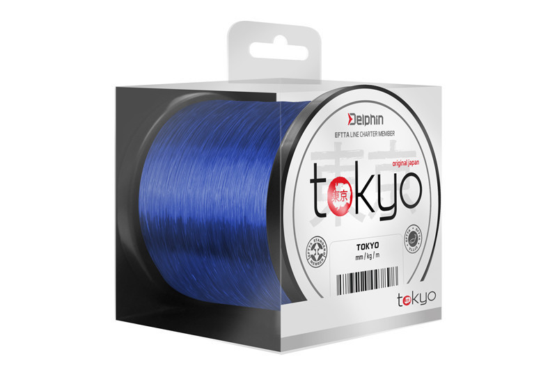 Коропова волосінь Delphin TOKYO 1100m / флюро Синяя 0,33мм 18lbs