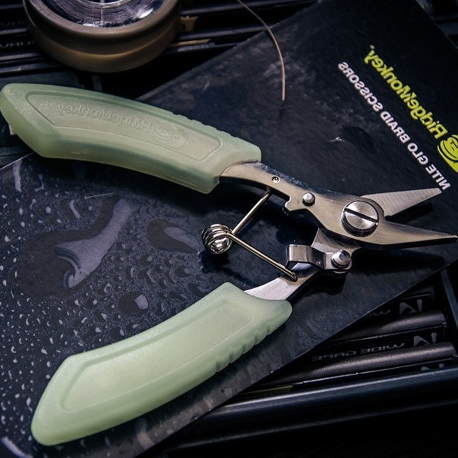 Ножиці кусачки Ridge Monkey Nite Glo Braid Scissors