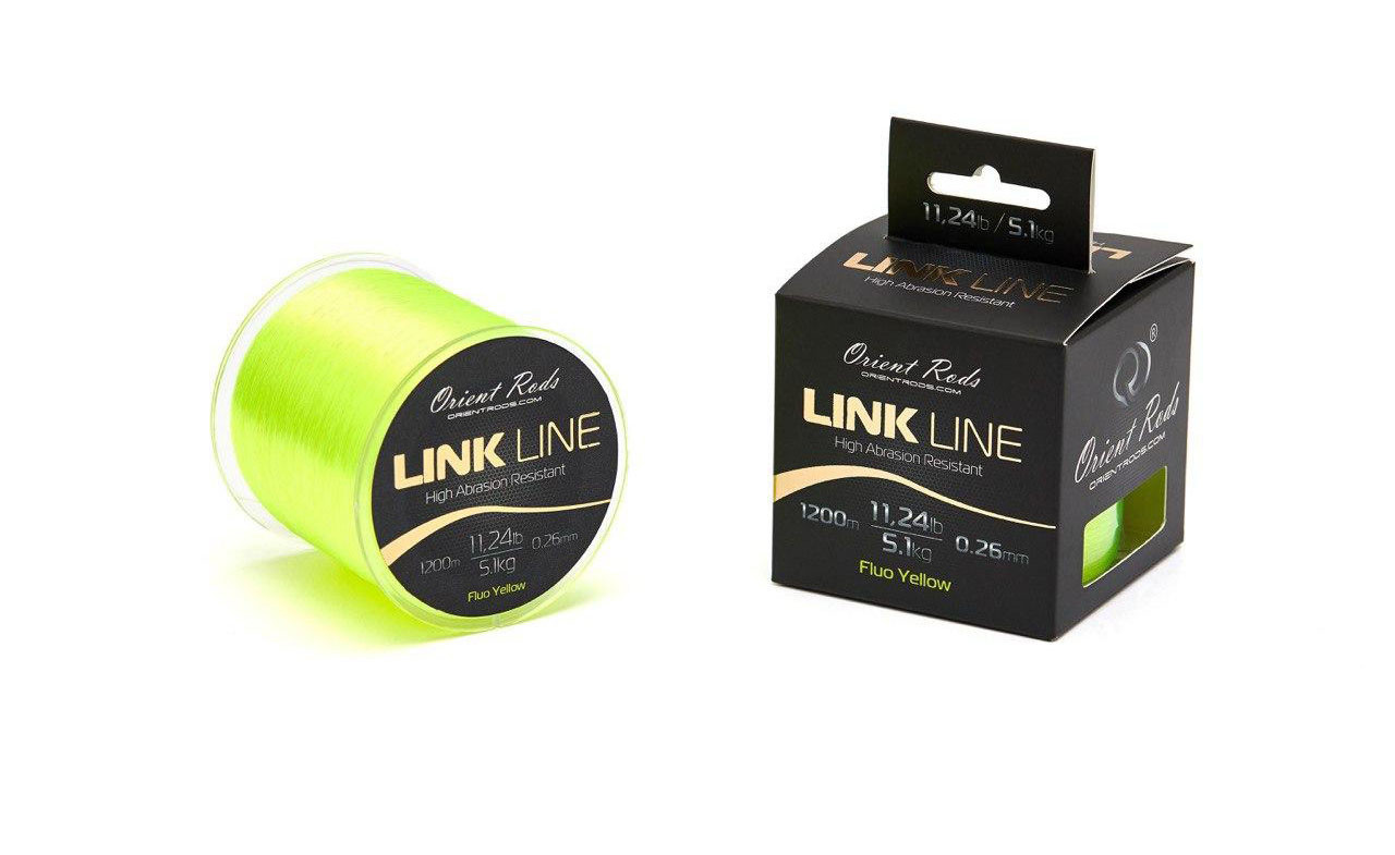 Волосінь Orient Rods LINK LINE 0,26mm Fluo Yellow 1200m