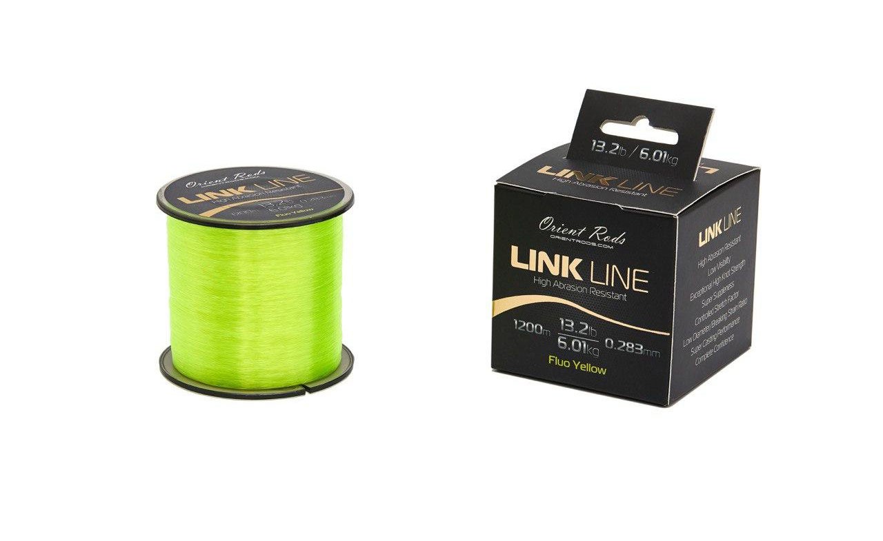 Волосінь Orient Rods LINK LINE 0,283mm Fluo Yellow 1200m