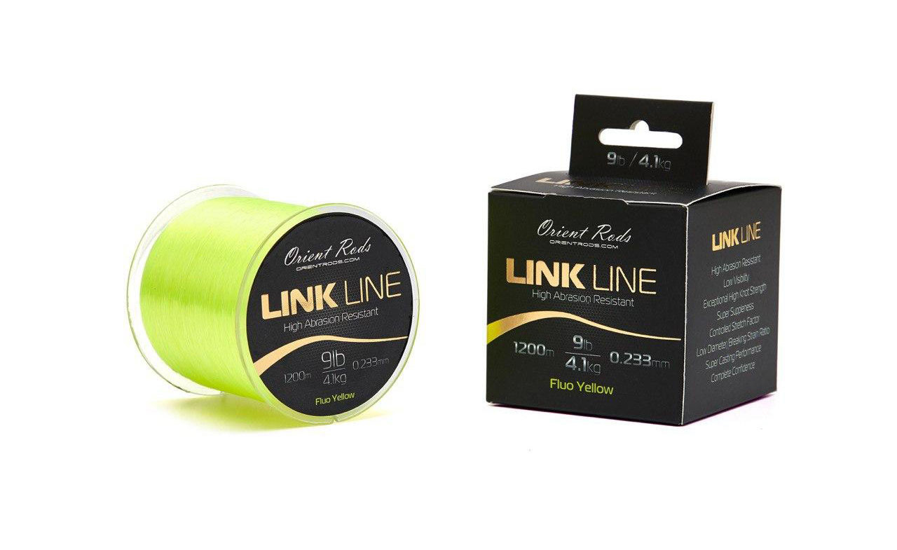 Волосінь Orient Rods LINK LINE 0,283mm Fluo Yellow 1200m