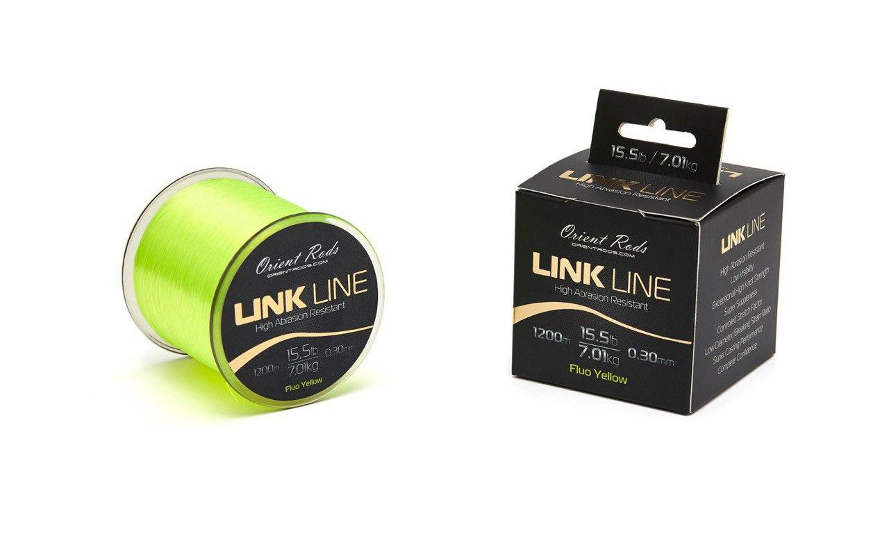 Волосінь Orient Rods LINK LINE 0,30mm Fluo Yellow 1200m