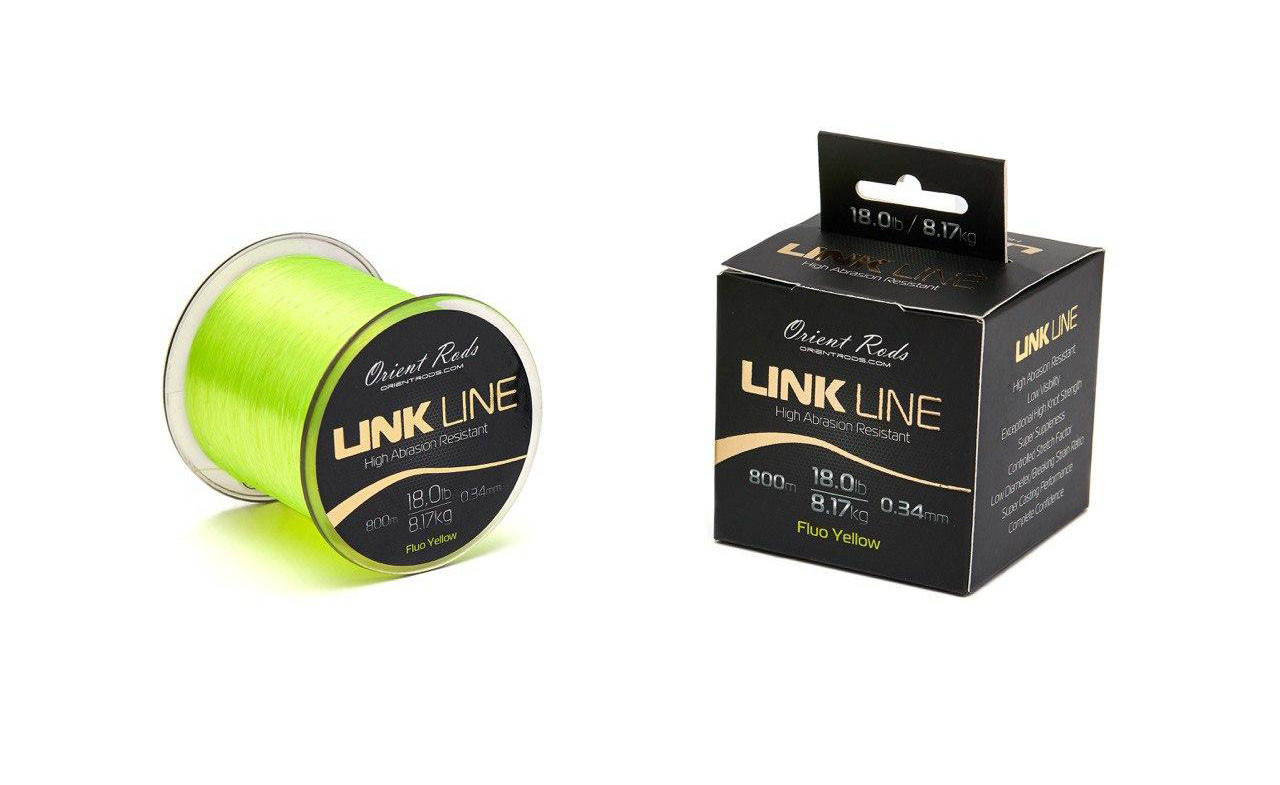 Волосінь Orient Rods LINK LINE 0,34mm Fluo Yellow 800m