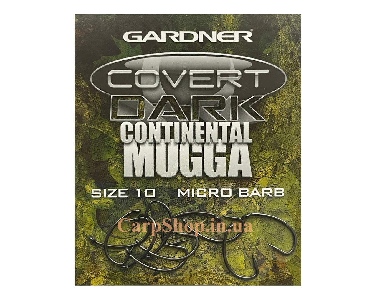 Гачок короповий Gardner Covert Dark Mugga hooks barbed SIZE 10