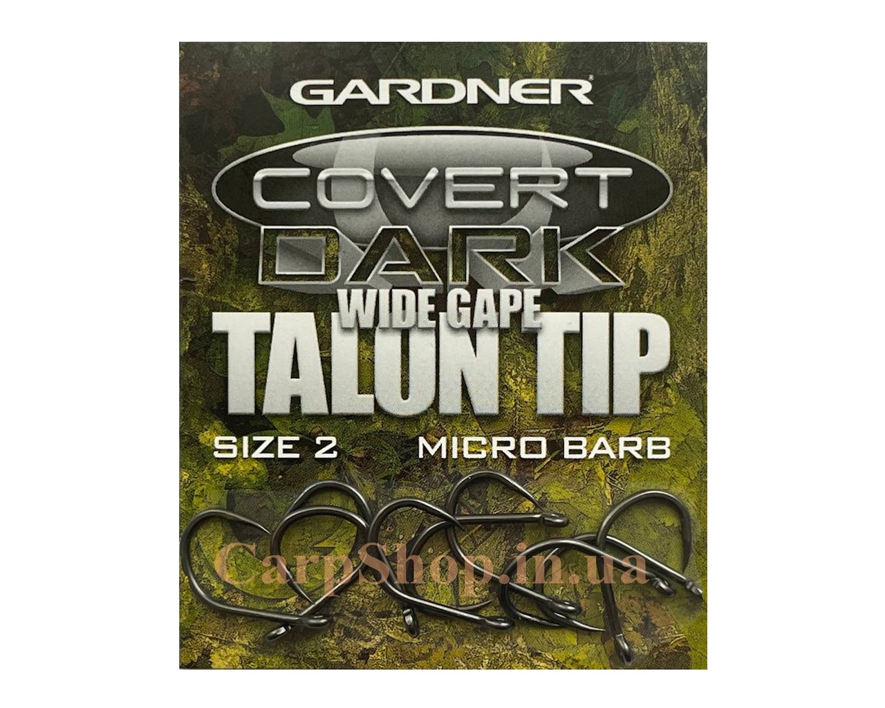 Гачок короповий Gardner Covert Dark Wide Gape Talon Tip Hook Size 2