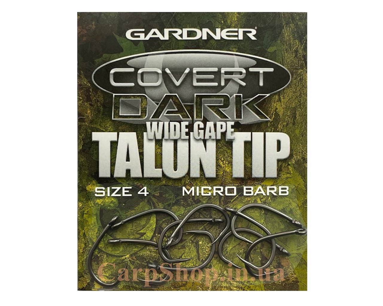 Гачок короповий Gardner Covert Dark Wide Gape Talon Tip Hook Size 4