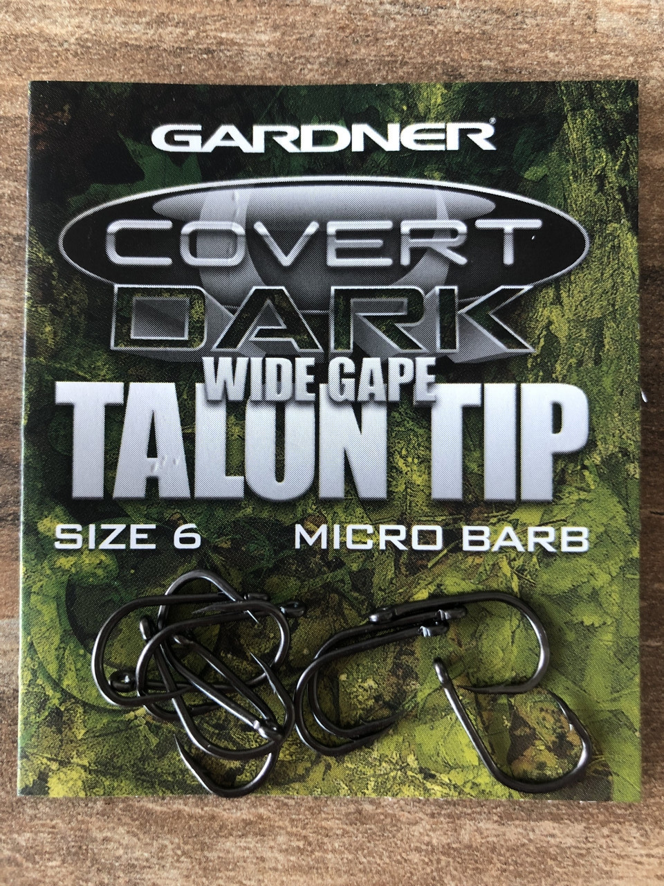 Гачок короповий Gardner Covert Dark Wide Gape Talon Tip Hook Size 6