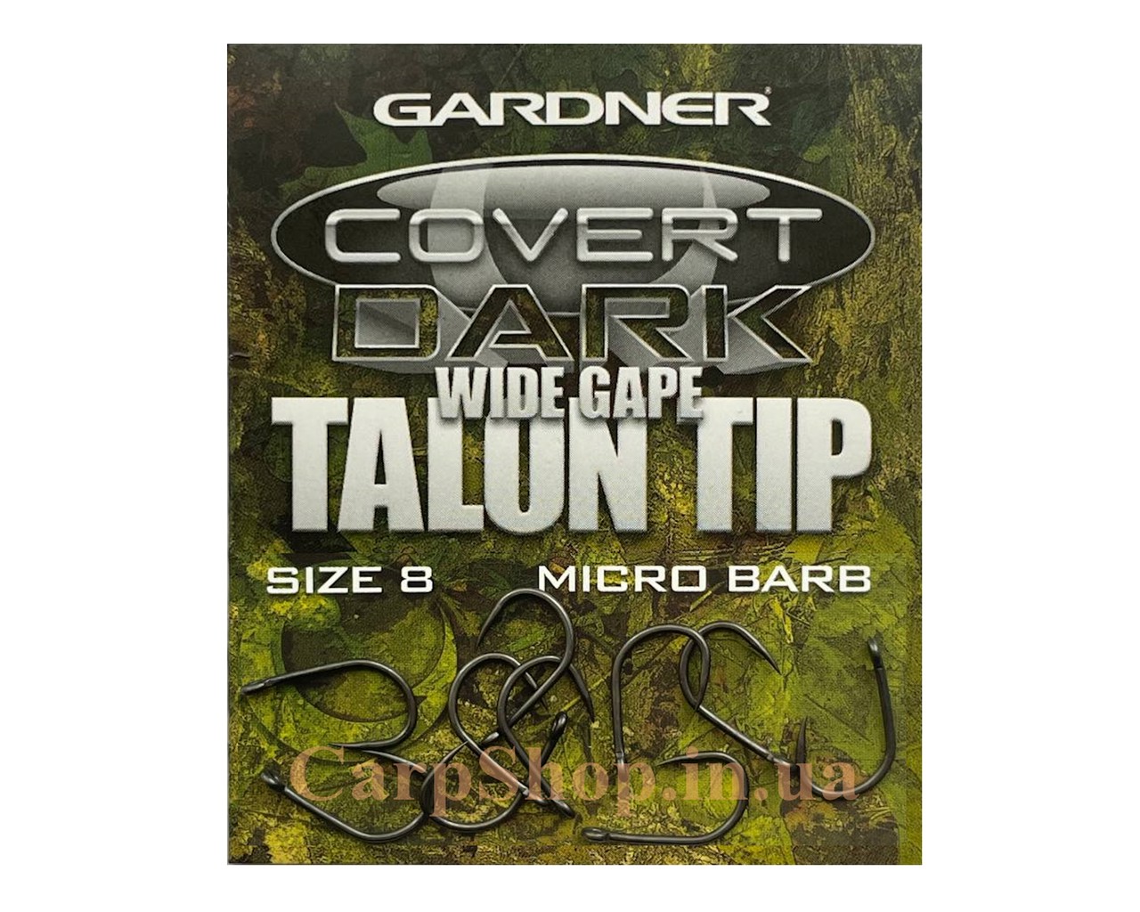 Гачок короповий Gardner Covert Dark Wide Gape Talon Tip Hook Size 8