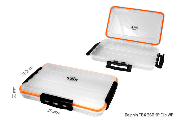 Коробка для риболовлі Delphin TBX One 360-1P Clip WP 360x230x50mm