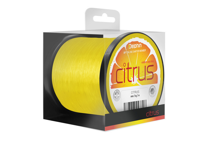 Коропова волосінь Delphin CITRUS 1200m/жовта 0.25 мм 11lbs