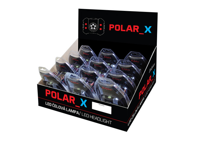 Налобний ліхтарик для риболовлі Delphin POLAR X 5+4 LED