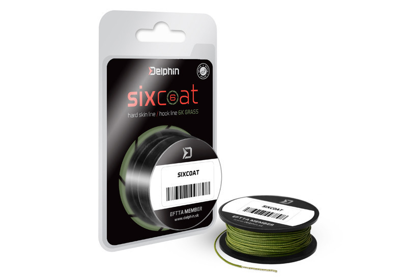 Повідцевий матеріал Delphin SIXCOAT 13m 25lbs grass