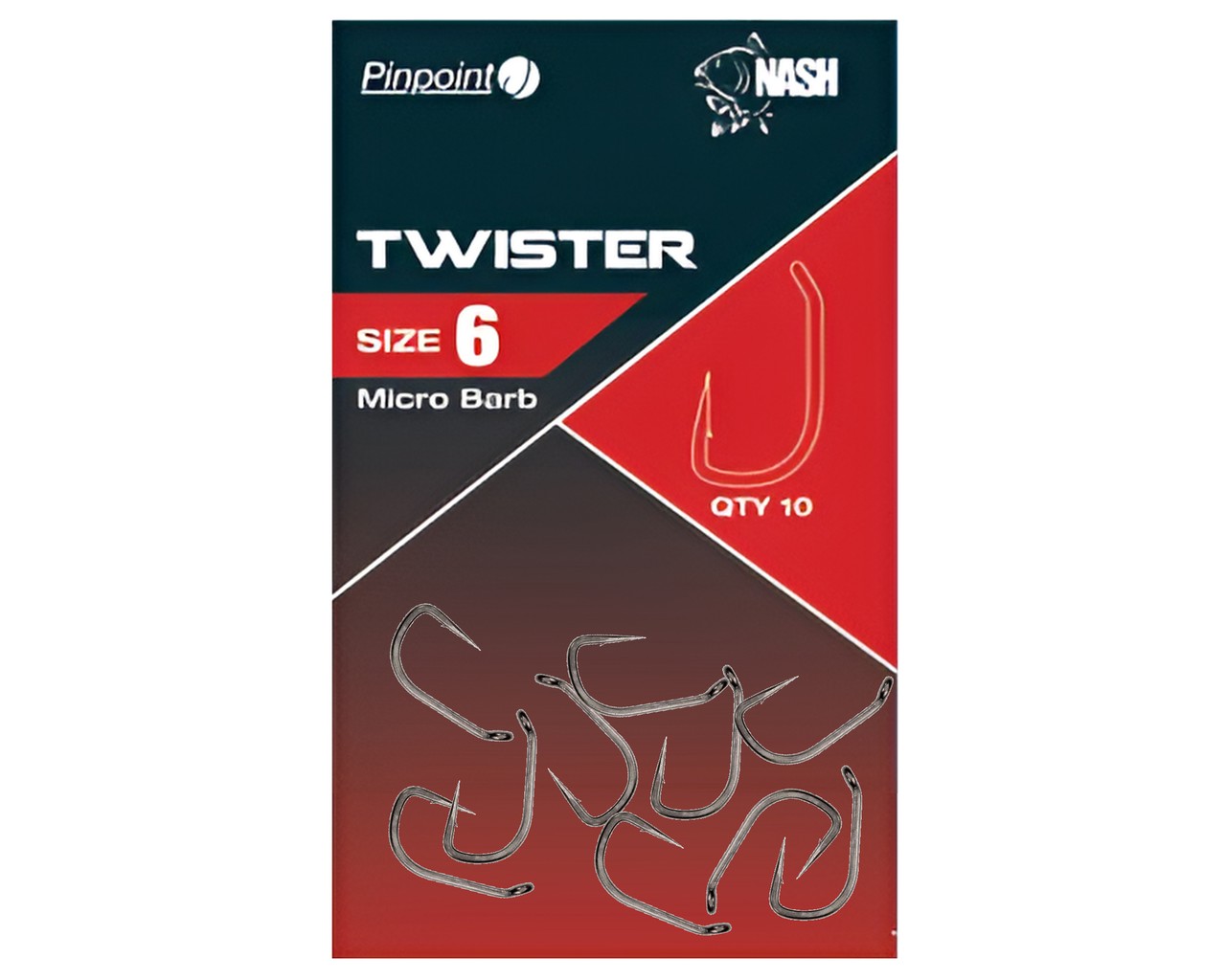 Гачки Nash Pinpoint Twister, size 6