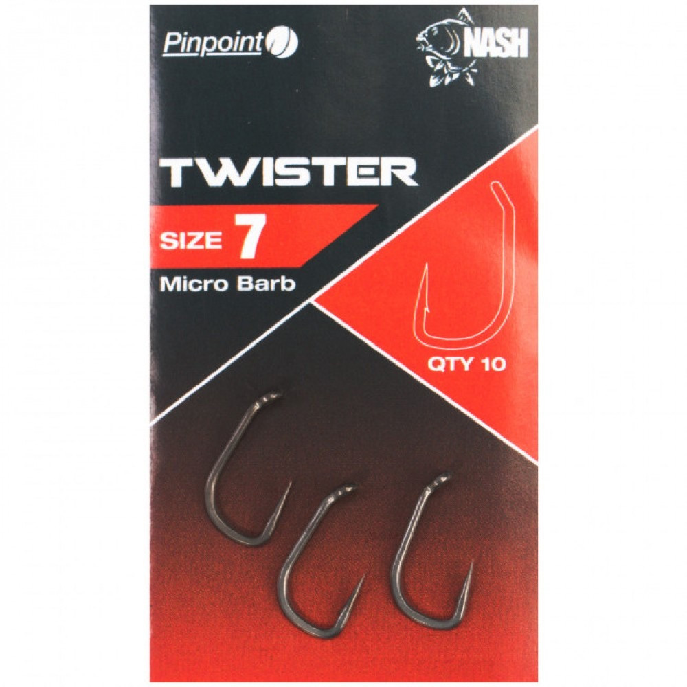 Гачки Nash Pinpoint Twister, size 6