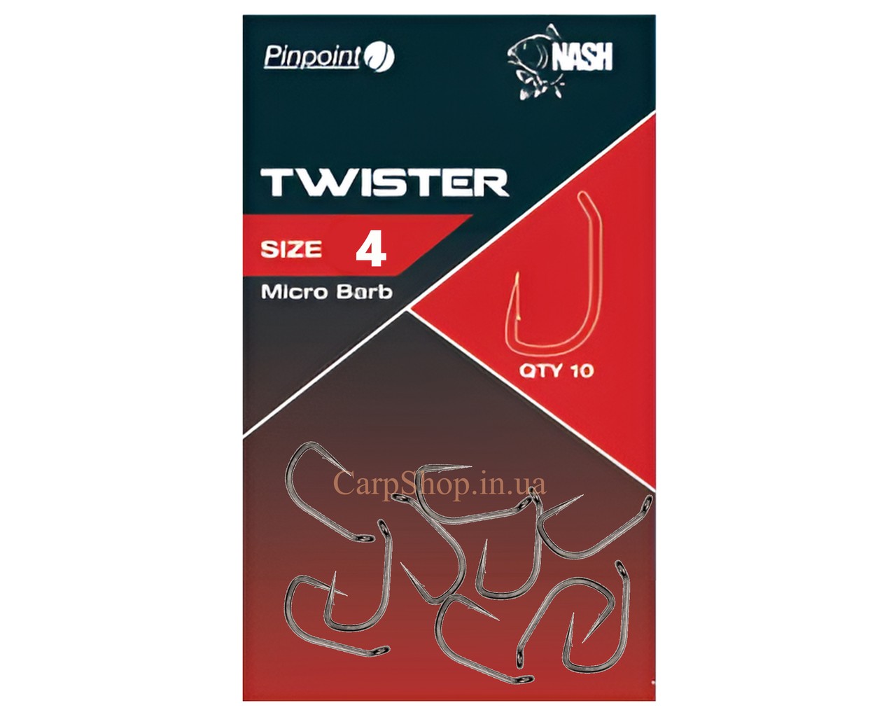 Гачки Nash Pinpoint Twister, size 4
