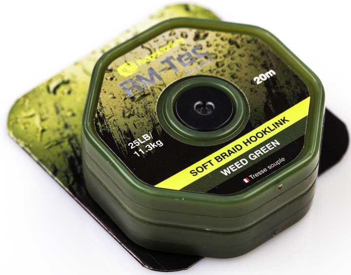 Повідцевий матеріал RidgeMonkey Soft Braid Hooklink Weed Green 25lb 20m