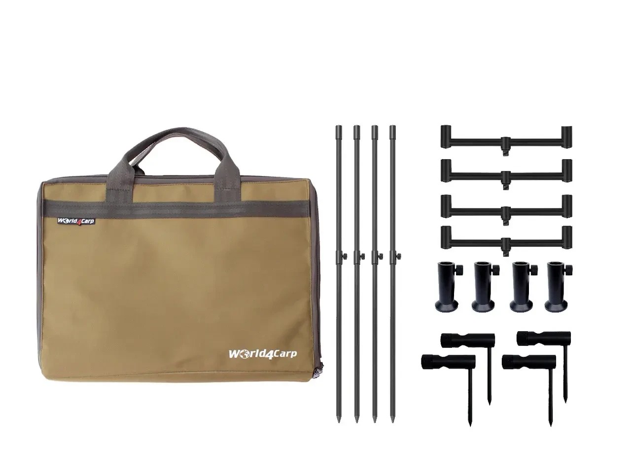 Набір стійок і буз барів у чохлі World4carp Stand Kit Universal 4 Coyote