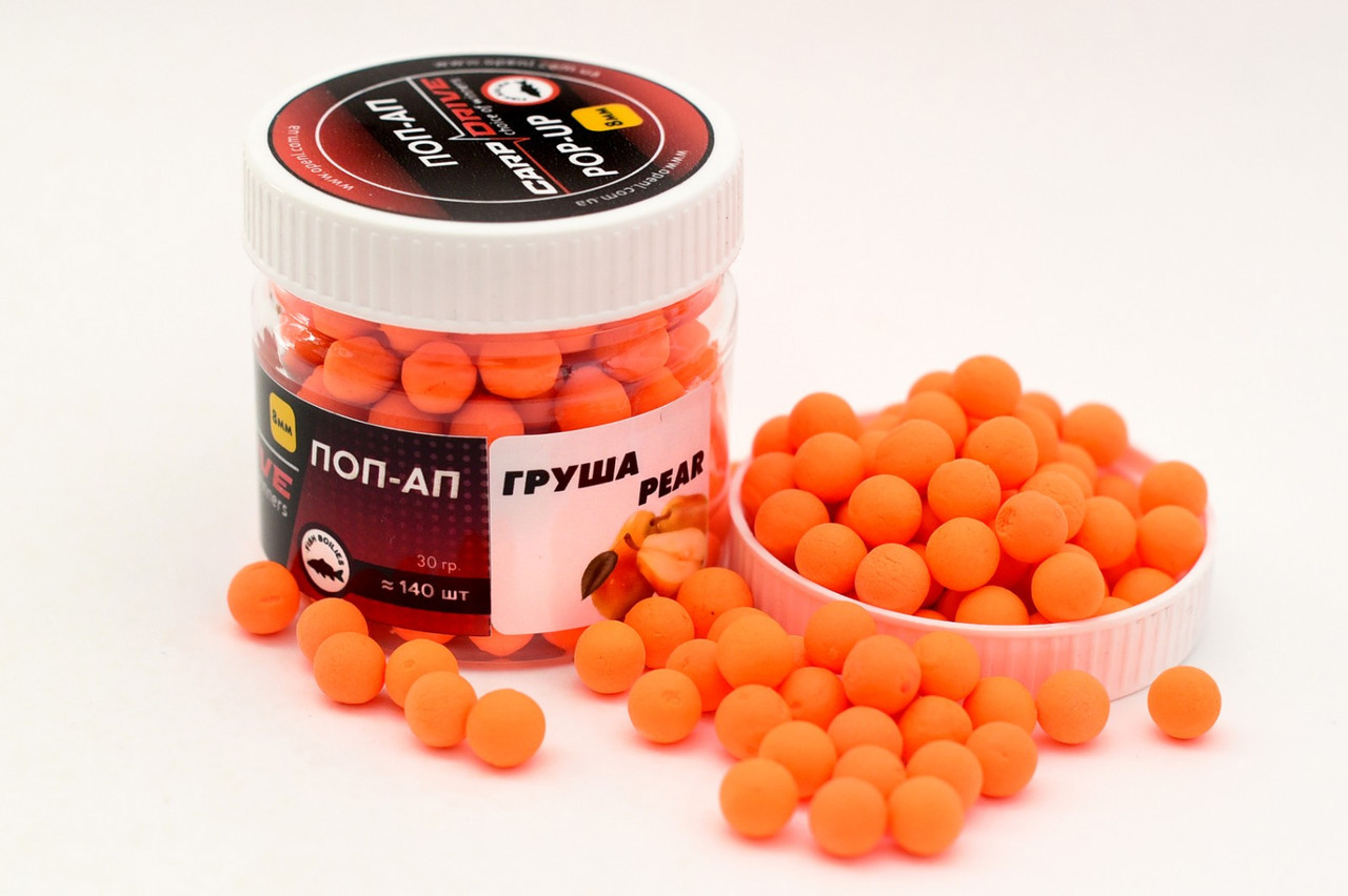 Плавающий Бойл, поп ап для рыбалки, поп ап Кисла Груша (Acid Pear) 8мм Carp Drive