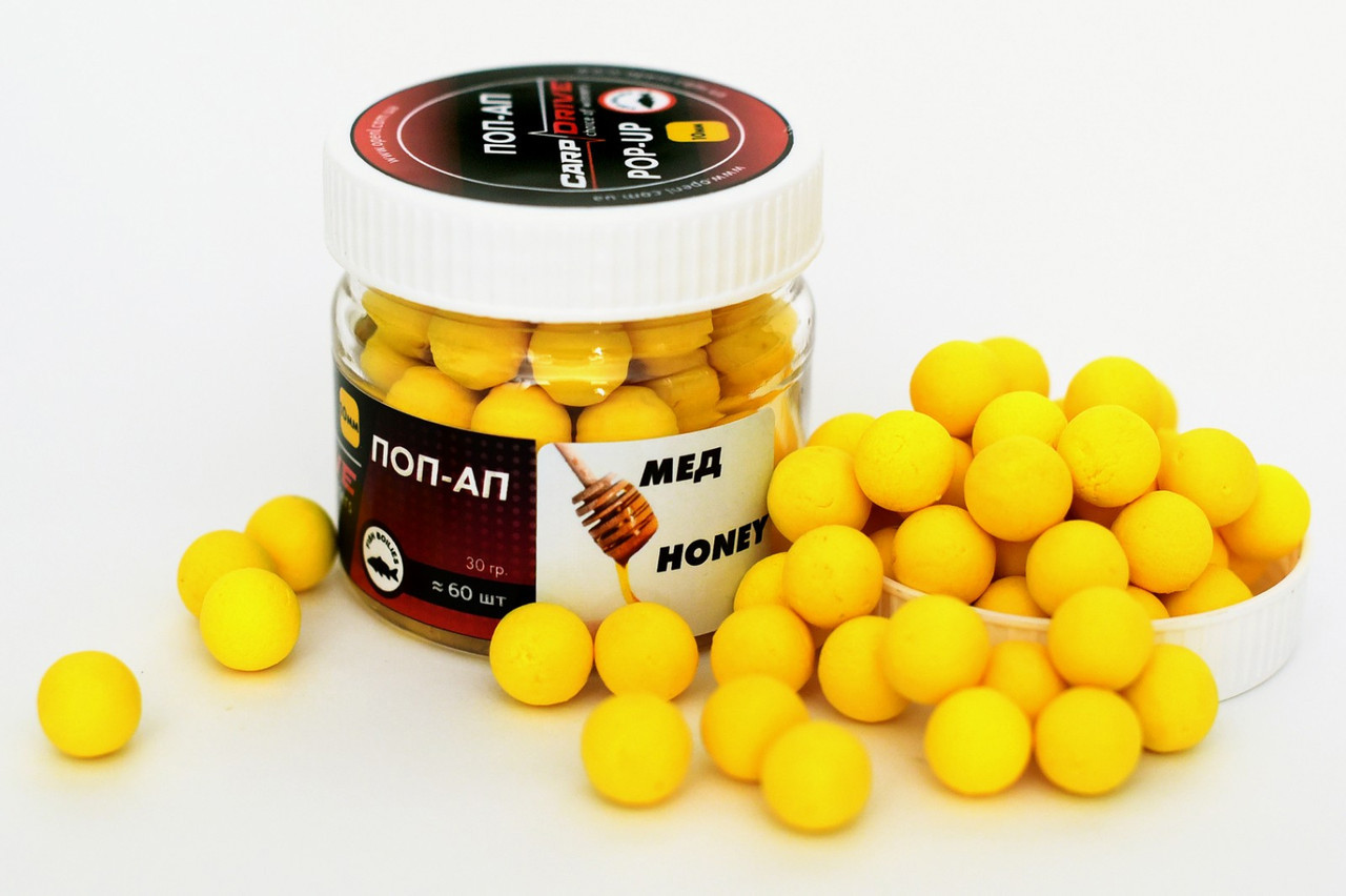 Плаваючий Бойл, поп ап для риболовлі, поп ап Мед (Honey) 10 мм Carp Drive