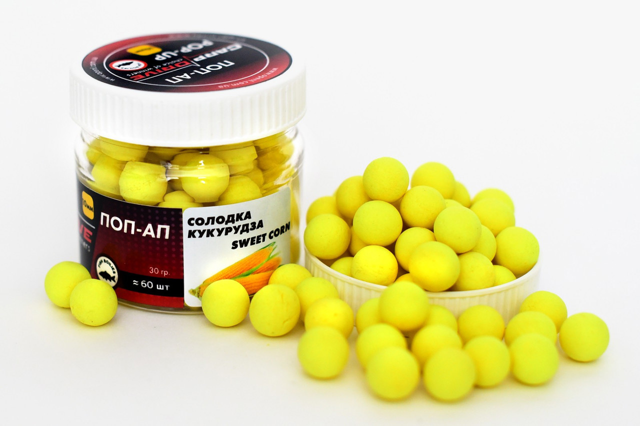 Плаваючий Бойл, поп ап для риболовлі, поп ап Солодка Кукурудза (Sweet Corn) 10 мм Carp Drive
