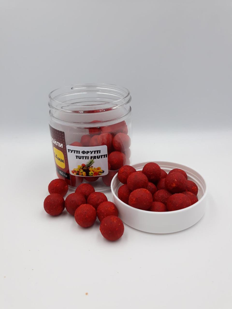 Насадкові бойли 14мм, варені бойли, бойли Тутті Фрутті (Tutti Frutti) 14мм 100г