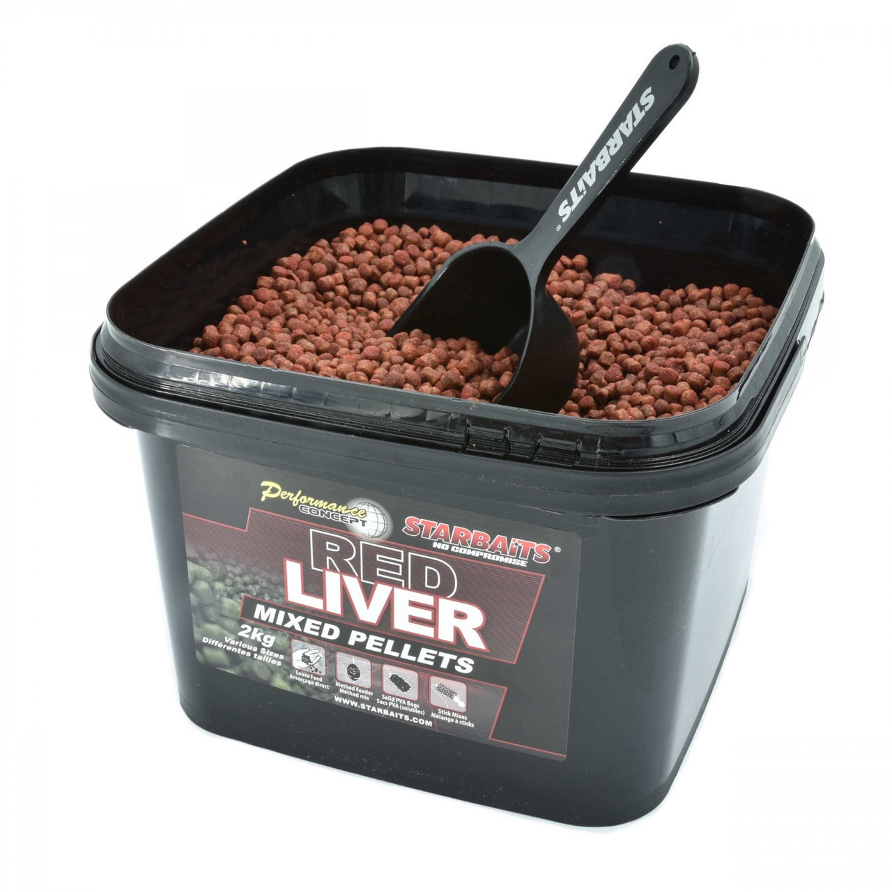 Пелетс Starbaits Red Liver Mixed Pellets 2kg
