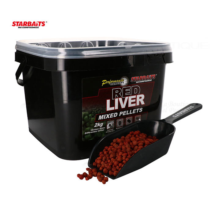 Пелетс Starbaits Red Liver Mixed Pellets 2kg