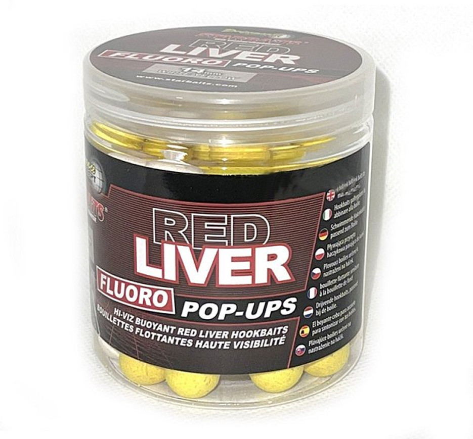 Бойли Starbaits Red Liver Fluoro Pop Ups 14mm