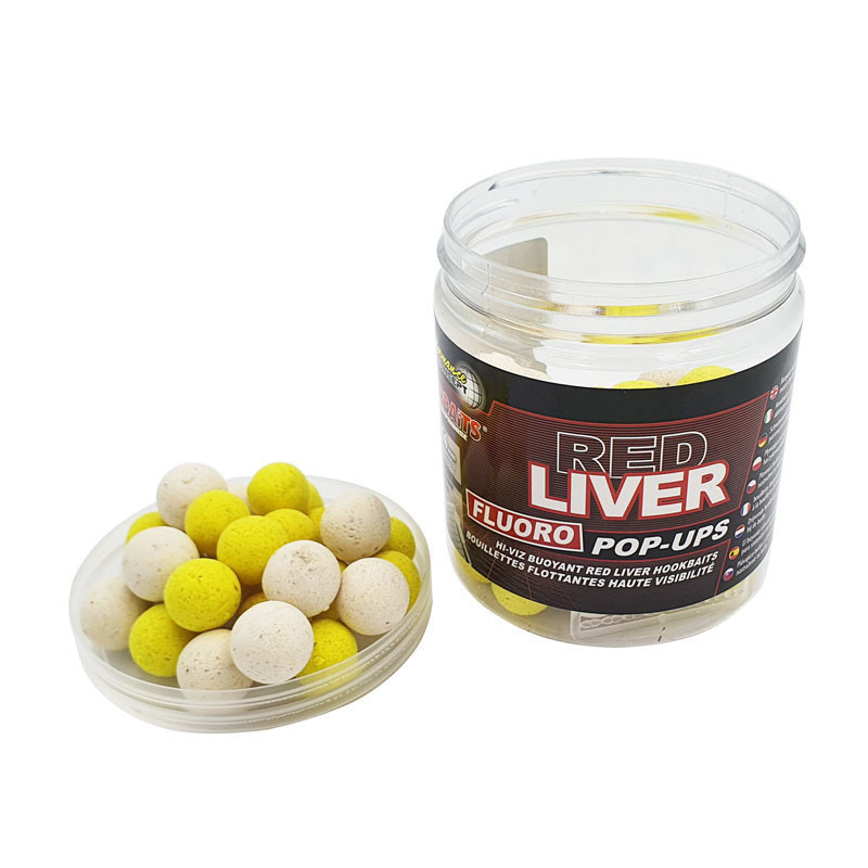 Бойли Starbaits Red Liver Fluoro Pop Ups 14mm