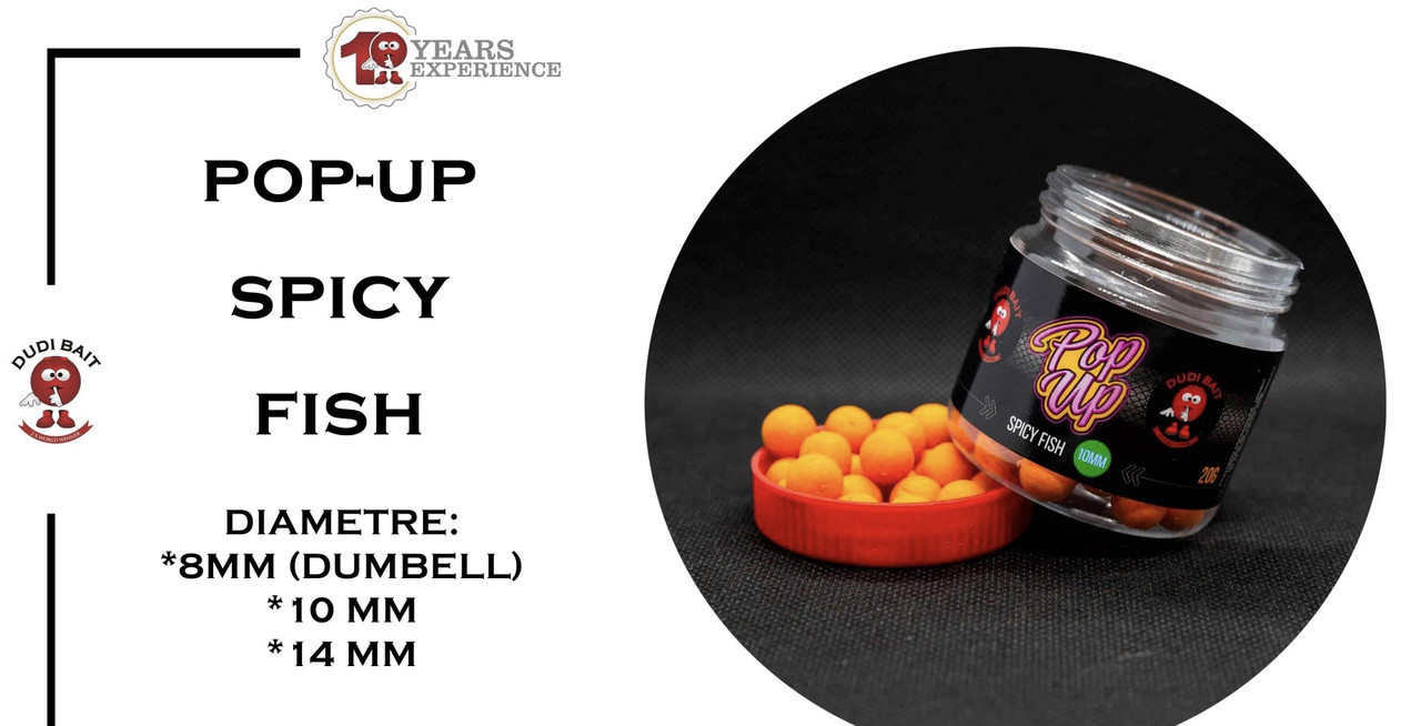 Поп Dudi Baits Pop Up Spicy Fish 14mm