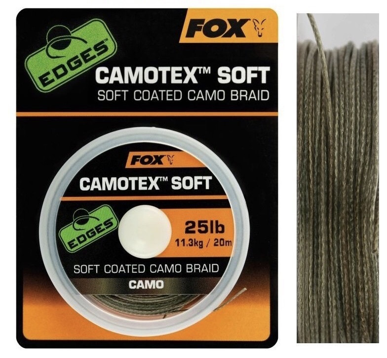 Повідцевий матеріал Fox Camotex Soft 20lb Camo 20m