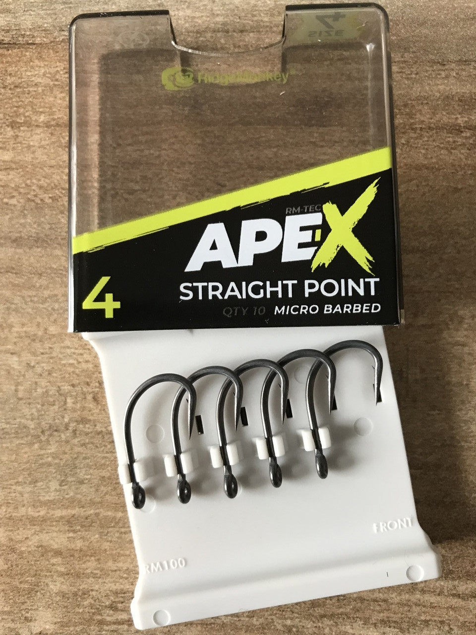 Крючки Ridge Monkey Ape-X Straight Point size 4