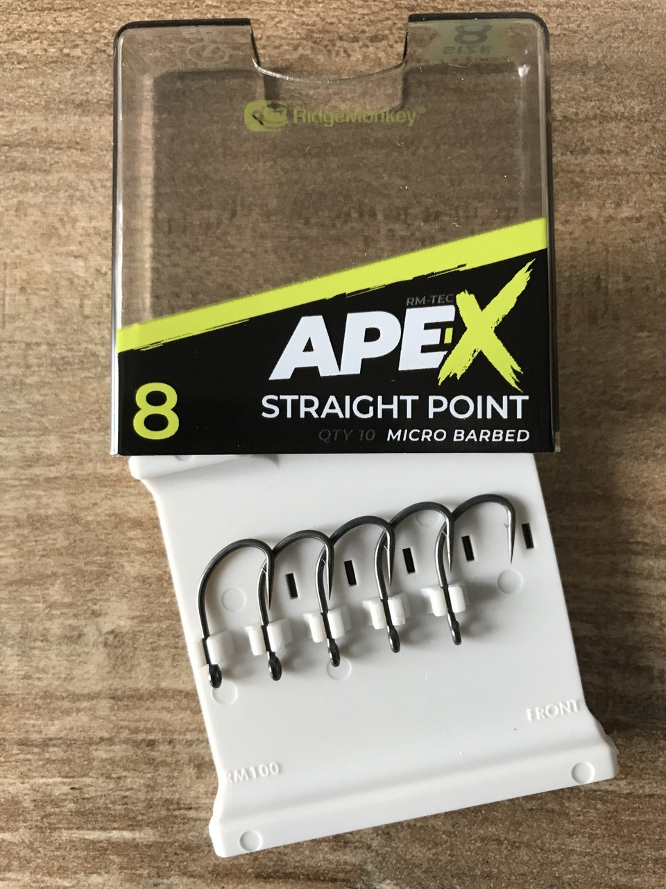 Крючки Ridge Monkey Ape-X Straight Point size 8