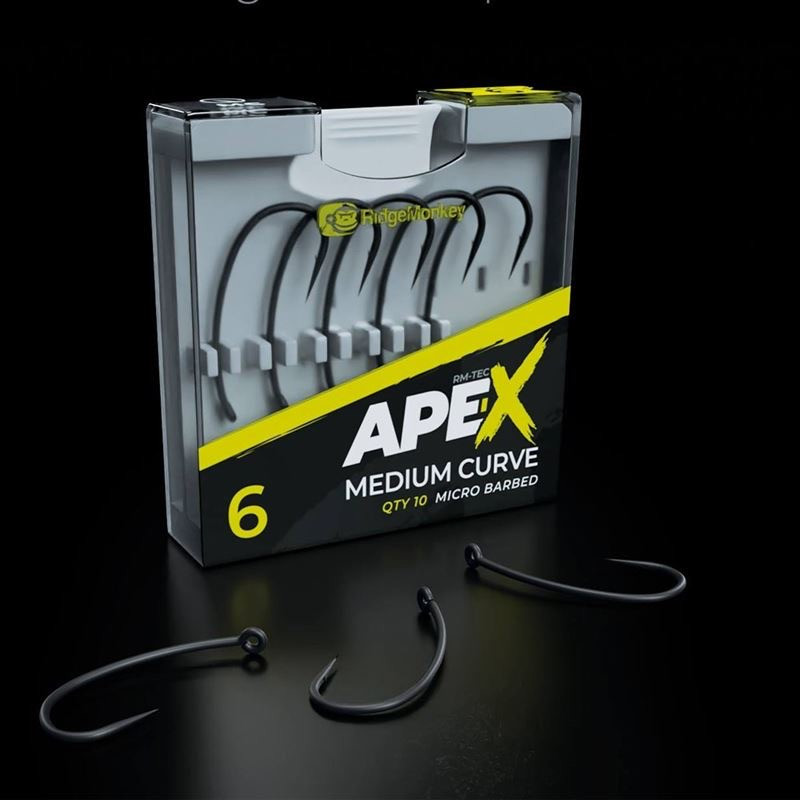 Крючки Ridge Monkey Ape-X Curve Barbed size 4