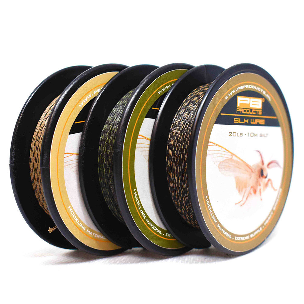 Повідцевий матеріал PB Products Silk Wire 20lb Silt 10 м