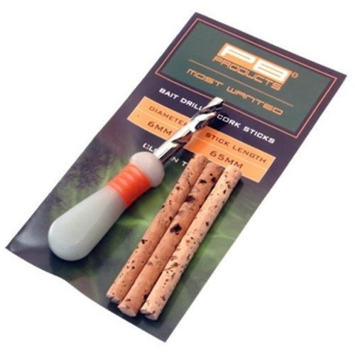 Набір зі свердла та 3-х паличок PB Products Bait Drill 6mm & Cork Sticks